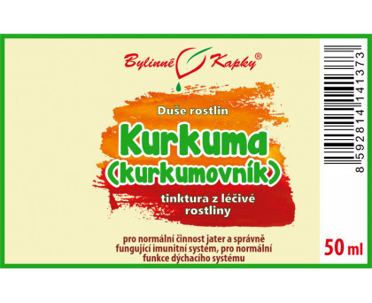 Kurkuma (kurkumovník) - Duše rostlin tinktura 50 ml - Bylinné Kapky
