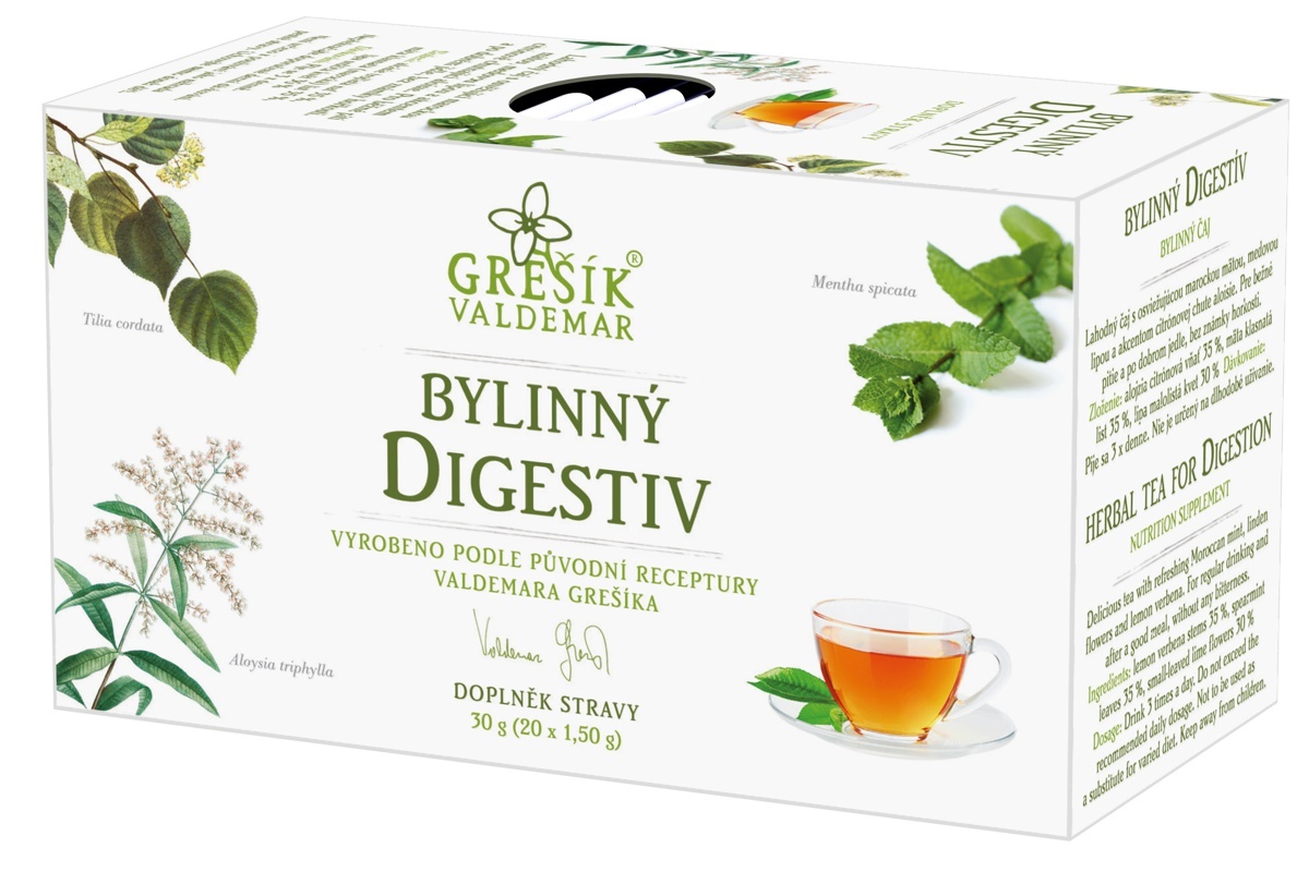Bylinkový čaj Digestiv porcovaný 20x1,5g - Grešík