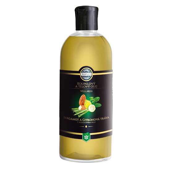 Bergamot a citronová tráva v mandlovém oleji 500ml - Topvet