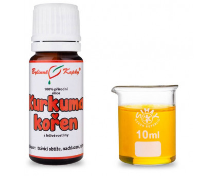 Kurkuma kořen - přírodní silice (směs éterických) olejů 10 ml - Bylinné Kapky