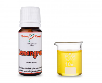 Lemongrass - přírodní silice (směs éterických) olejů 10 ml - Bylinné Kapky