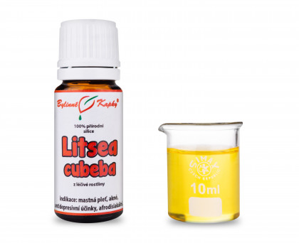 Litsea cubeba - přírodní silice (směs éterických) olejů 10 ml - Bylinné Kapky