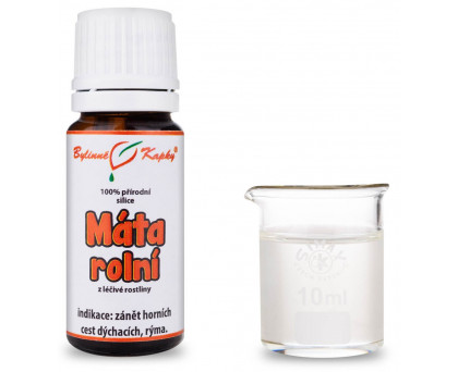 Máta rolní - přírodní silice (směs éterických) olejů 10 ml - Bylinné Kapky