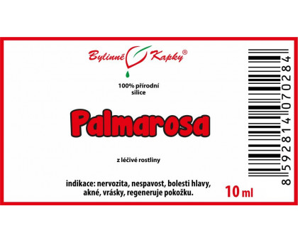 Palmarosa - přírodní silice (směs éterických) olejů 10 ml - Bylinné Kapky