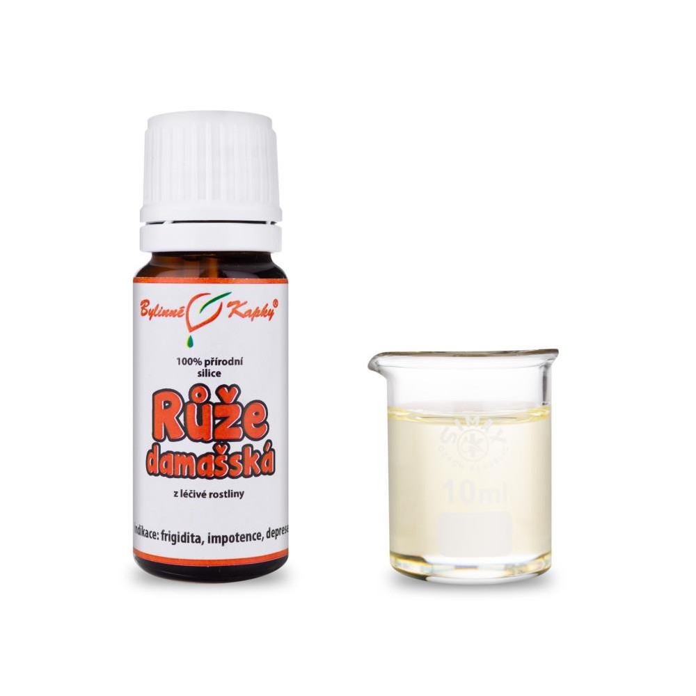 Růže damašská přírodní silice (směs éterických) olejů 10 ml - Bylinné Kapky