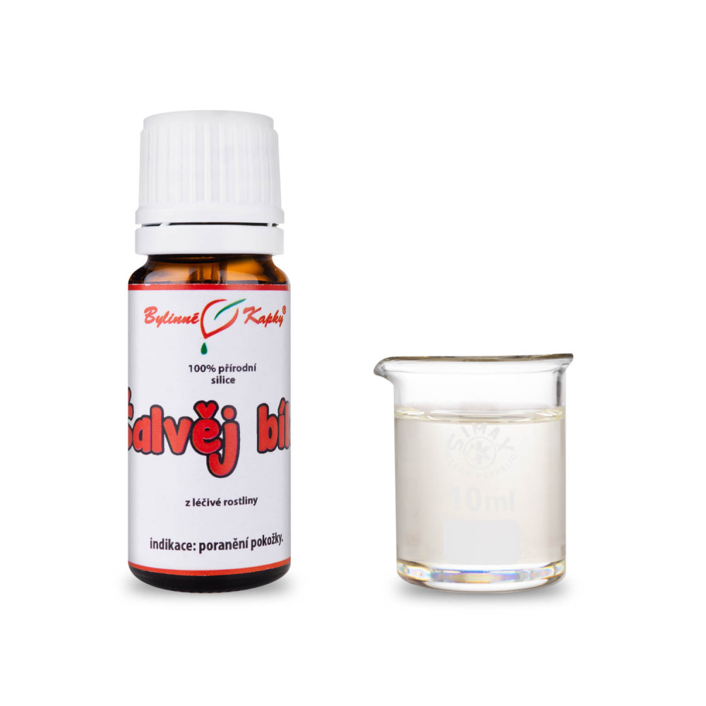 Šalvěj bílá - přírodní silice (směs éterických) olejů 10 ml - Bylinné Kapky