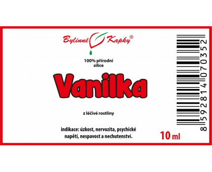 Vanilka  přírodní silice (směs éterických) olejů 10 ml - Bylinné Kapky