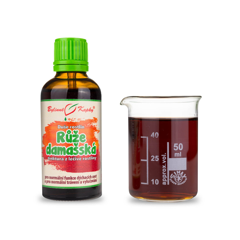 Růže damašská Duše rostlin tinktura 50 ml - Bylinné Kapky