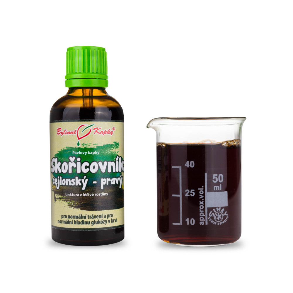 Skořicovník cejlonský - pravý (skořice) tinktura 50 ml - Bylinné Kapky 