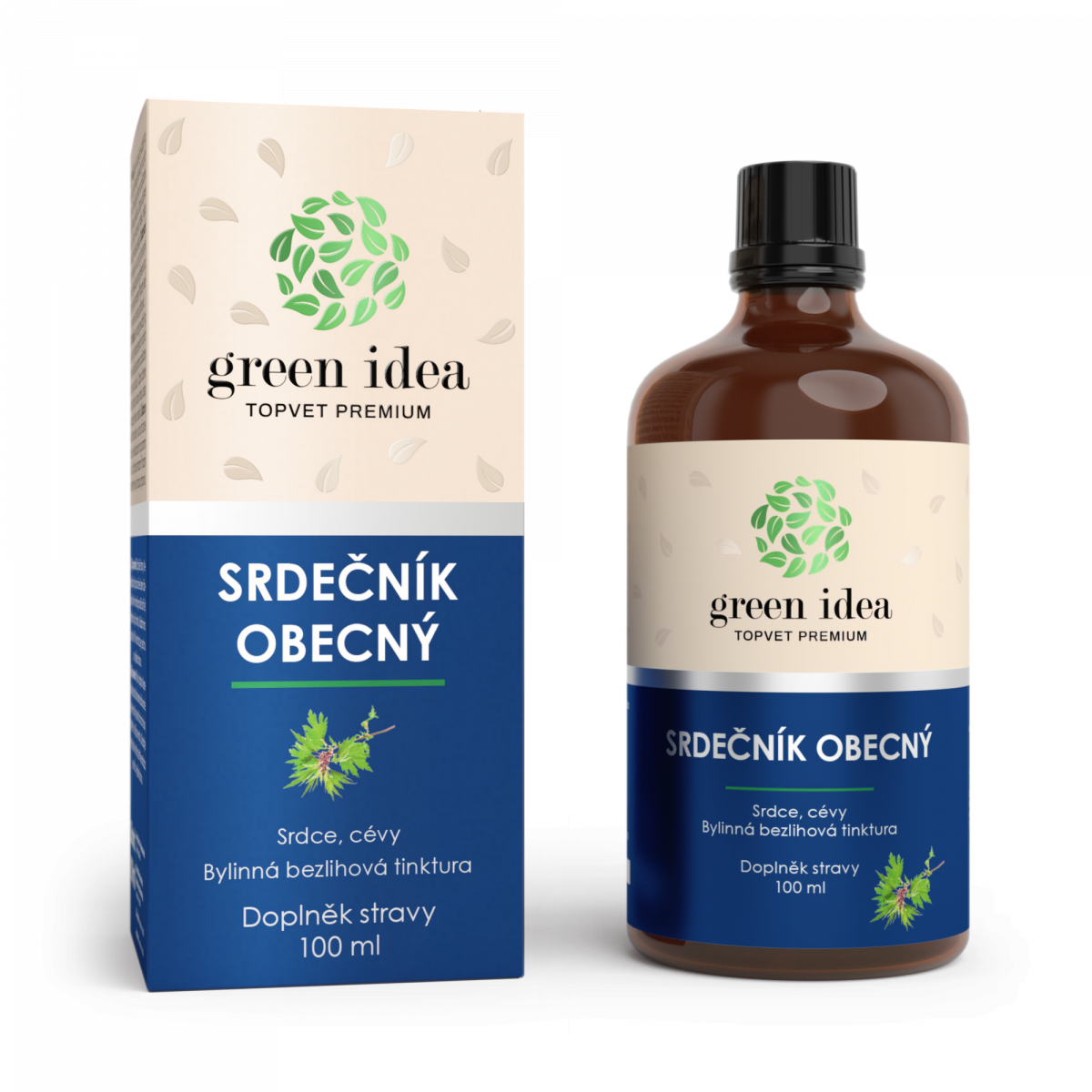 Srdečník obecný bezlihová tinktura 100ml - Green idea