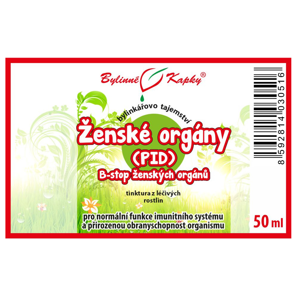 Ženské orgány (PID)  tinktura 50 ml - Bylinné Kapky