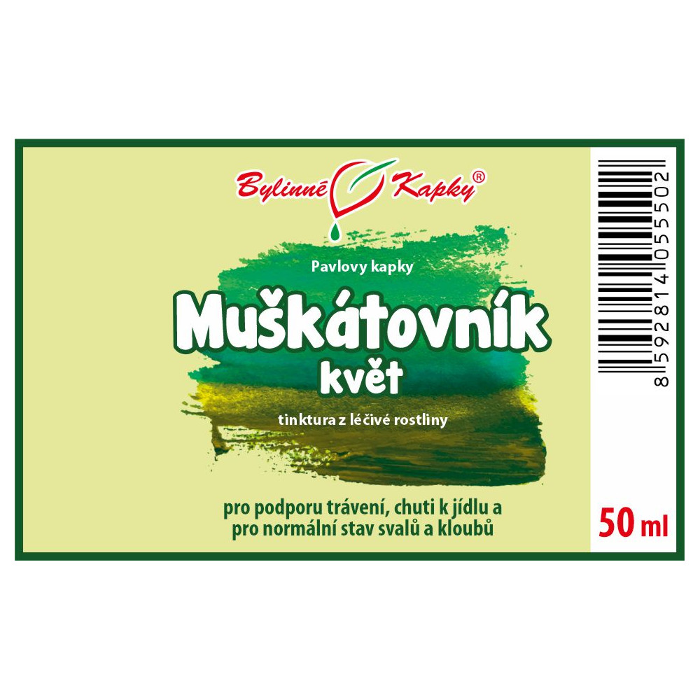 Muškátovník květ tinktura 50 ml - Bylinné Kapky