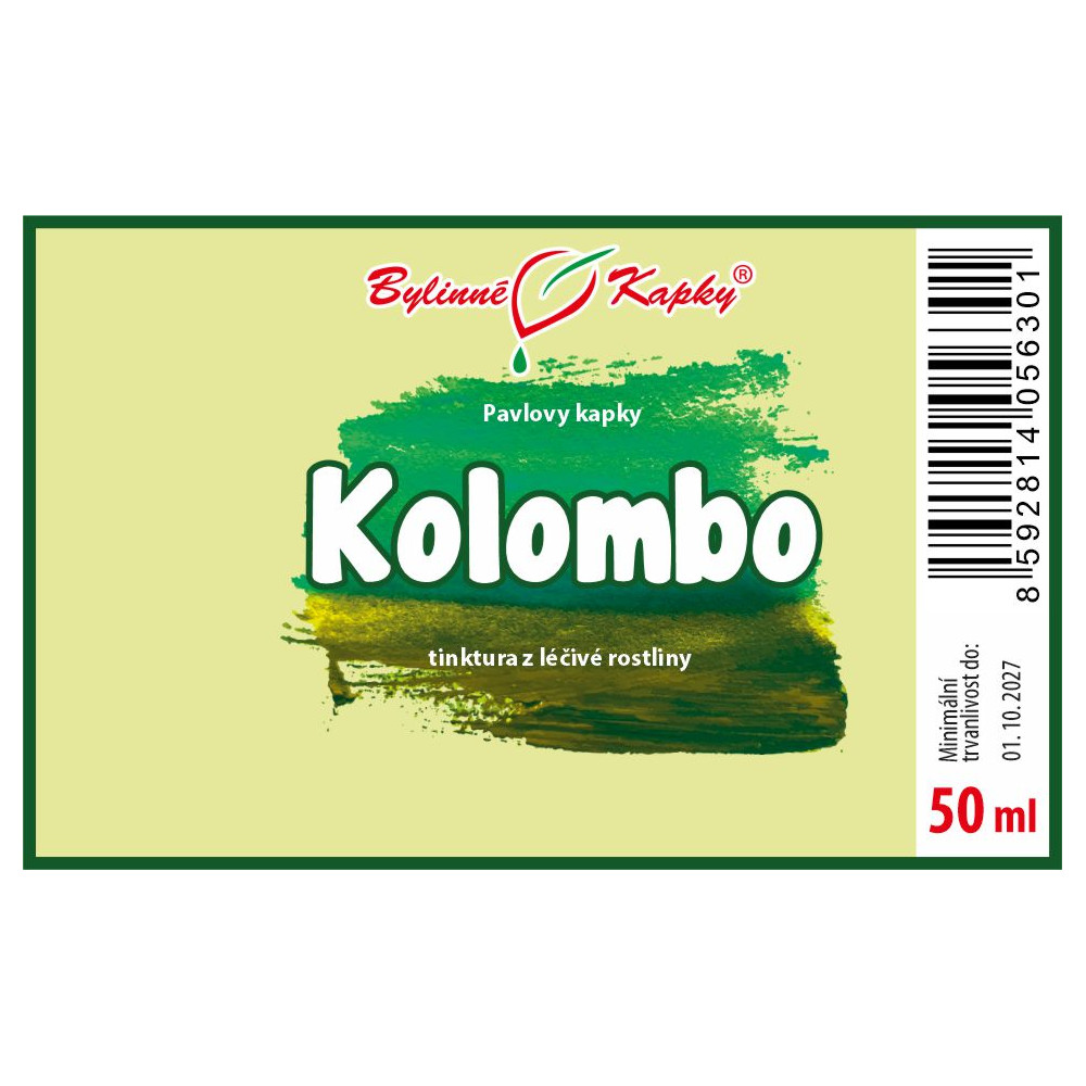 Kolombo (chebule dlanitá) tinktura 50 ml - Bylinné Kapky