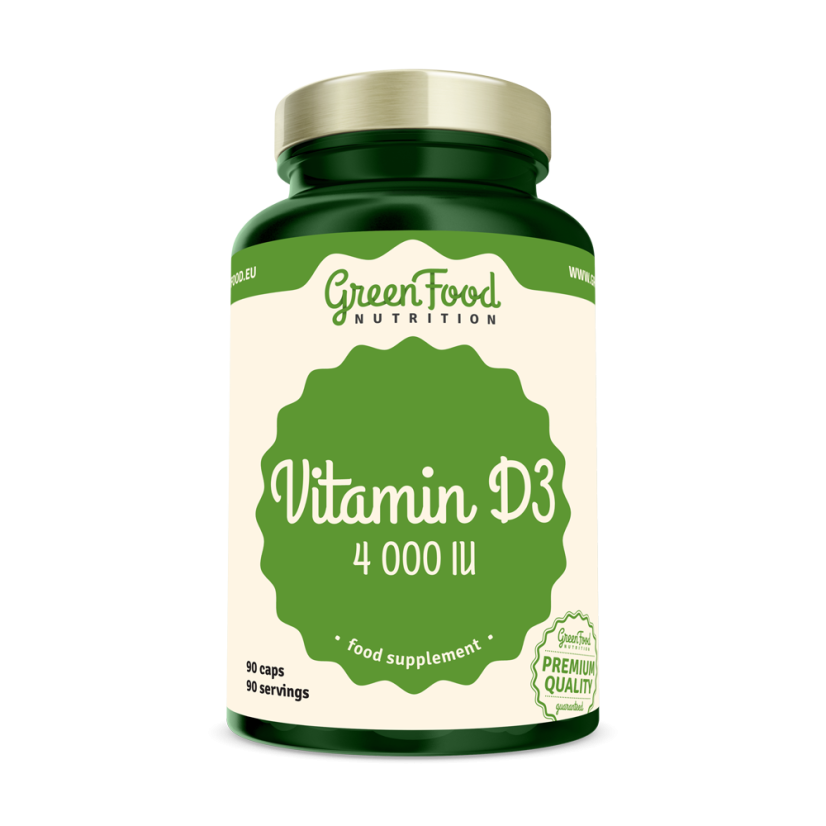 Vitamin D3 4000 IU  90 kapslí - GreenFood