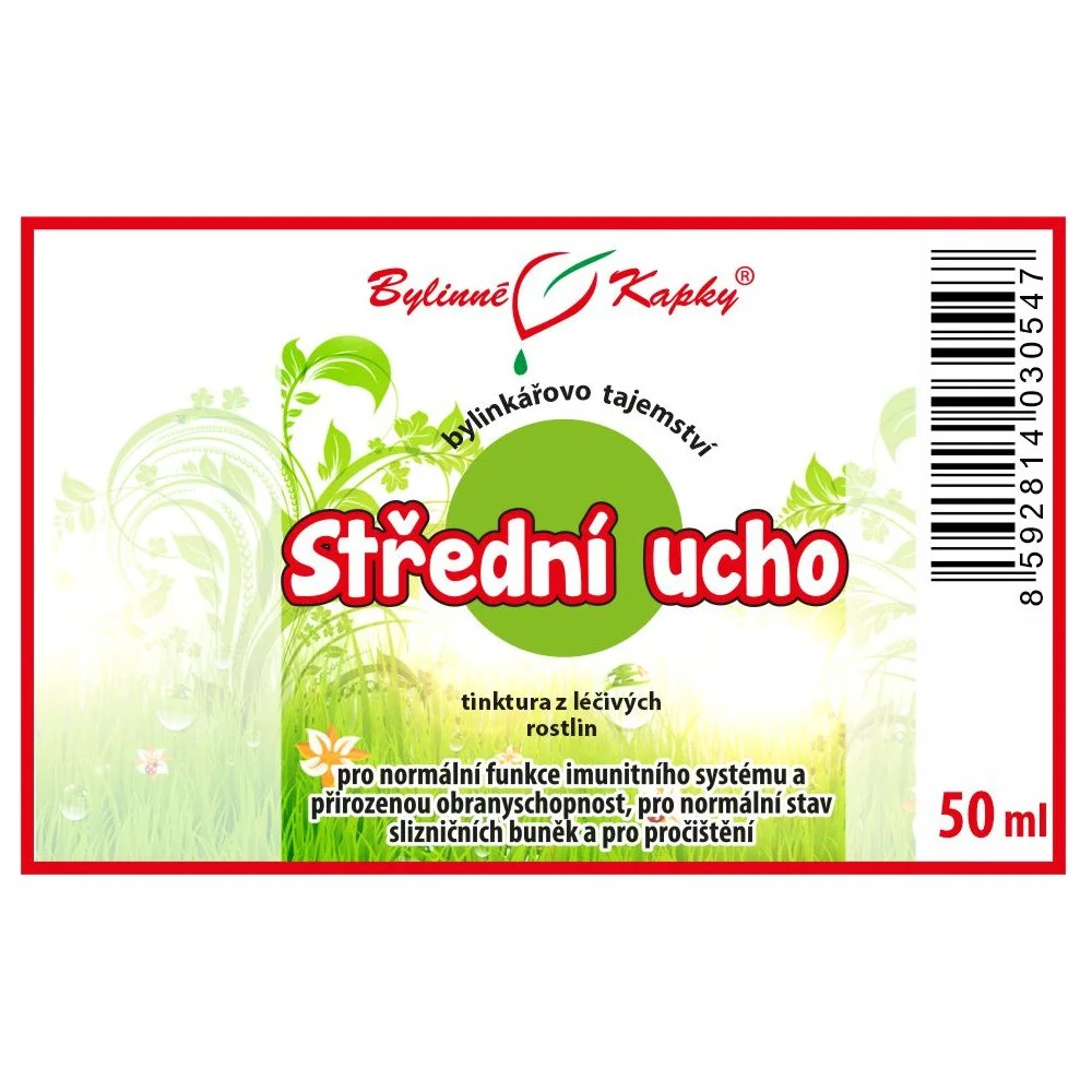 Střední ucho tinktura 50 ml - Bylinné Kapky