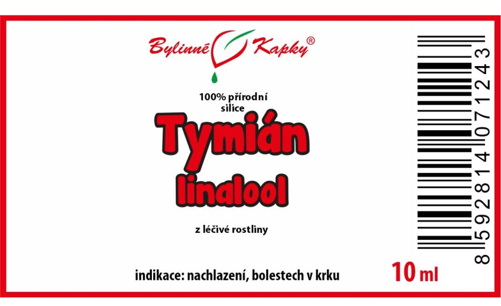 Tymián linalool - 100% přírodní silice 10 ml - Bylinné Kapky