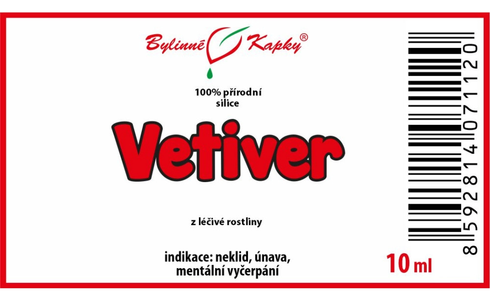 Vetiver - 100% přírodní silice 10 ml - Bylinné Kapky
