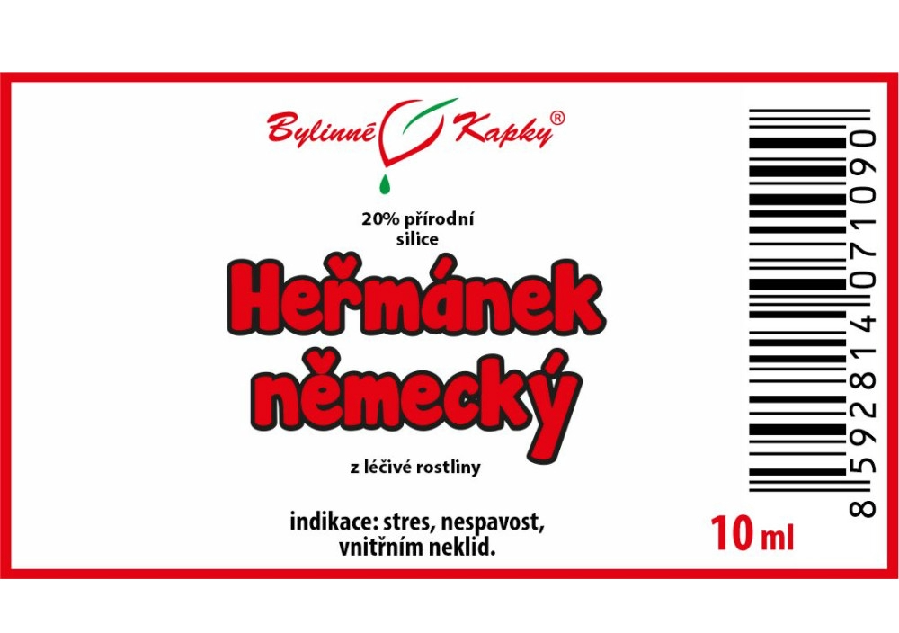 Heřmánek německý - 100% přírodní silice 10 ml - Bylinné Kapky