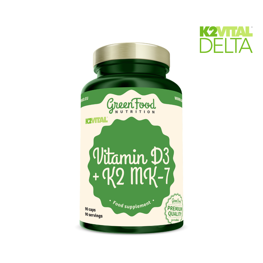 Vitamin D3 + K2 90 kapslí - GreenFood