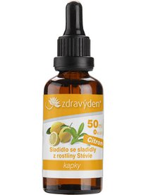 Stevia kapky citron 50 ml - Zdravý den