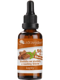 Stevia kapky skořice 50 ml - Zdravý den