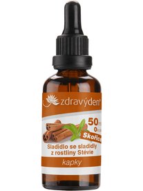 Stevia kapky skořice 50 ml - Zdravý den