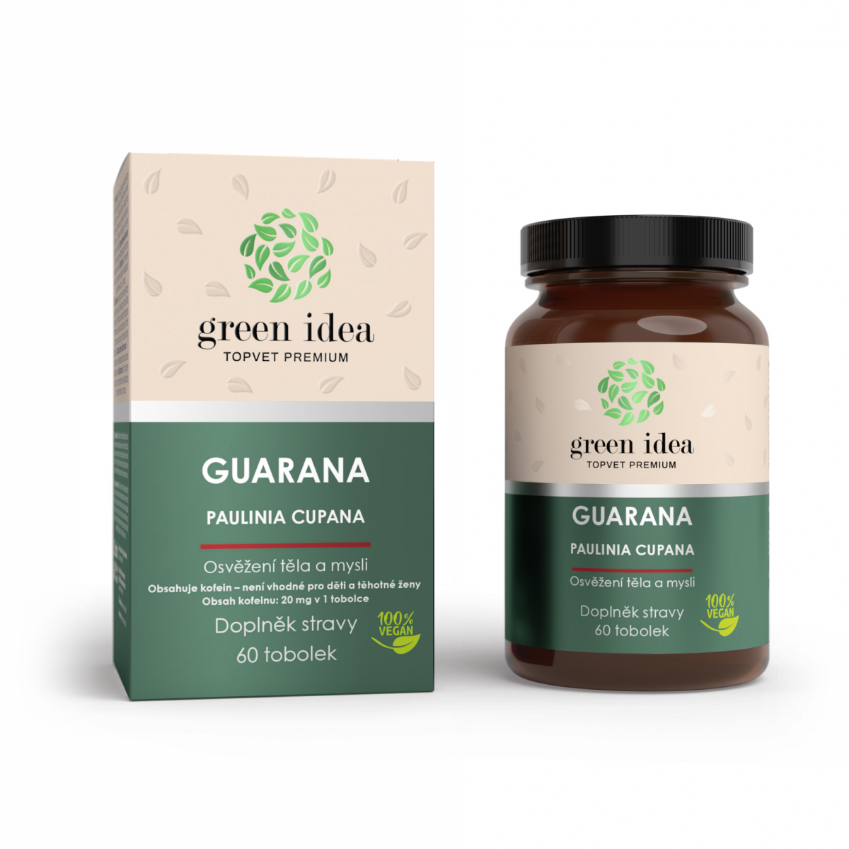 Guarana bylinný extrakt 60 tob. - Topvet